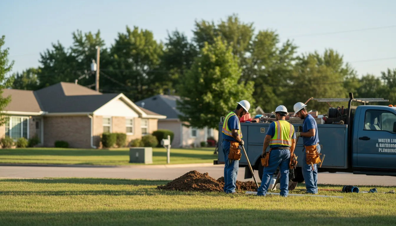 Residential water line and bathroom plumbing service in Oak Forest, IL